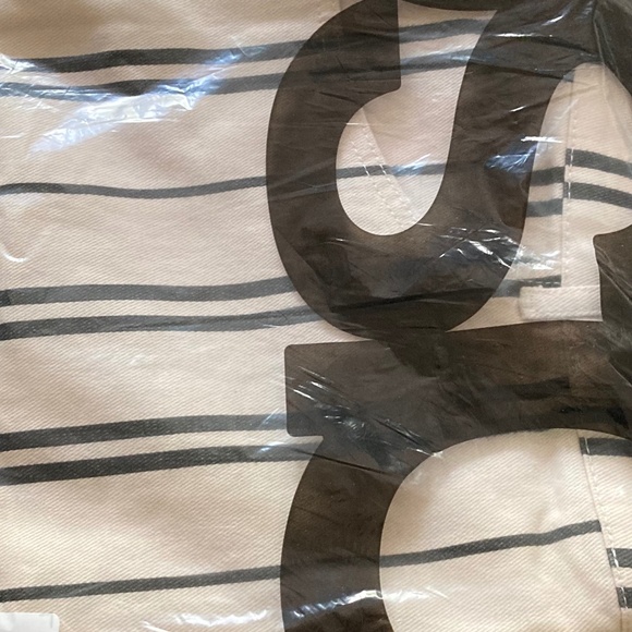 ASOS Design Denim A-line Mini Skirt in Mono Stripe Size L - Picture 4 of 4